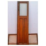 ANTIQUE HARD PINE FROSTED GLASS DOOR