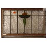 ANTIQUE CONTINENTAL STAINED GLASS PANEL