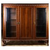 FRENCH CHIPPENDALE STYLE MAHOGANY VINTRINE BOOKCAS