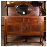 ENGLISH EDWARDIAN OAK SERVER