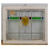 SCOTTISH LEADED STAINED GLASS PANEL