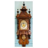 GERMAN WALNUT WALL CLOCK