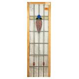 FRENCH ART NOUVEAU STAINED GLASS PANEL