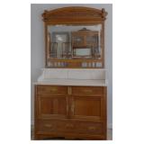 19TH C. FRENCH MARBLE TOP WASHSTAND