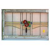 FRENCH ART NOUVEAU STAINED GLASS PANEL