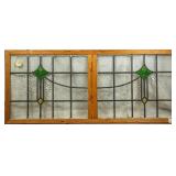 ANTIQUE CONTINENTAL STAINED GLASS PANEL