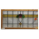 ANTIQUE ENGLISH STAINED GLASS PANEL