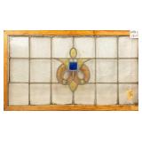 CONTINENTAL STAINED GLASS PANEL