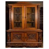 FRENCH RENAISSANCE STYLE VITRINE BOOKCASE