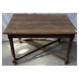 FRENCH CARVED OAK BREAKFAST TABLE