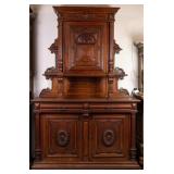 FRENCH RENAISSANCE REVIVAL OAK BUFFET