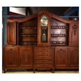 FRENCH CARVED OAK BIBLIOTHEQUE