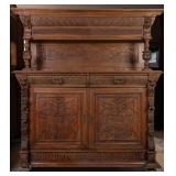 19TH C. FRENCH RENAISSANCE STYLE OAK BUFFET