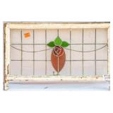 FRENCH ART NOUVEAU STAINED GLASS PANEL