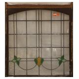 ANTIQUE CONTINENTAL STAINED GLASS PANEL