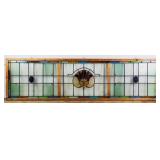 MONUMENTAL ENGLISH STAINED GLASS ARCHITECTURAL WIN