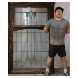 FRENCH ART DECO STAINED GLASS PANEL