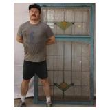 ENGLISH ART DECO STAINED GLASS PANEL