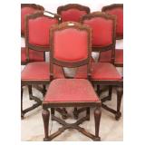 SET OF 5 ENGLISH OAK DINING CHAIRS