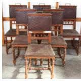 SET OF 6 HENRY ll STYLE DINING CHAIRS