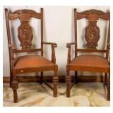 PAIR OF FRENCH RENAISSANCE STYLE OAK CHAIRS