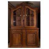 FRENCH OAK VITRINE BOOKCASE