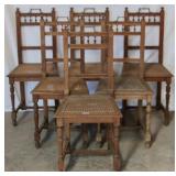 SET OF 6 HENRY ll STYLE DINING CHAIRS