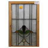 ANTIQUE CONTINENTAL STAINED GLASS PANEL