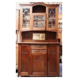 FRENCH OAK VITRINE BUFFET