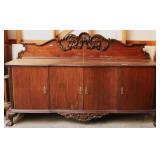MONUMENTAL ENGLISH CHIPPENDALE STYLE SIDEBOARD