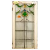 IRISH ART NOUVEAU STAINED GLASS PANEL