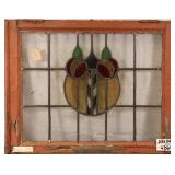 ANTIQUE ENGLISH STAINED GLASS PANEL