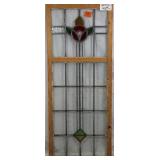 CONTINENTAL ART DECO STAINED GLASS PANEL