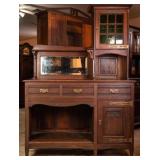 FRENCH ART NOUVEAU MIRRORED BACK BUFFET
