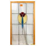 ANTIQUE ENGLISH STAINED GLASS PANEL