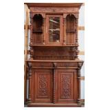 FRENCH RENAISSANCE REVIVAL OAK BUFFET
