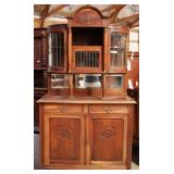 FRENCH OAK VITRINE BUFFET