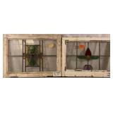 ANTIQUE CONTINENTAL STAINED GLASS PANEL