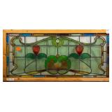 ANTIQUE FRENCH STAINED GLASS PANEL