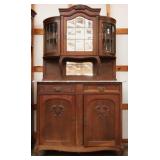 FRENCH OAK MARBLE TOP BUFFET