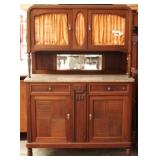 FRENCH ART DECO MARBLE TOP SIDEBOARD