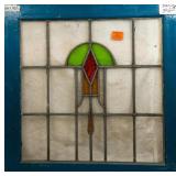 FRENCH ART DECO STAINED GLASS PANEL