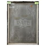 ANTIQUE ENGLISH FROSTED AND ETCHED GLASS PANEL
