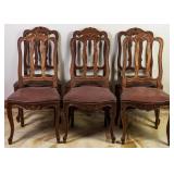 SET OF 6 FRENCH OAK DINING CHAIRS
