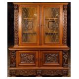 FRENCH RENNASIANCE STYLE OAK CABINET