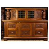 FRENCH RENAISSANCE STYLE OAK SIDEBOARD