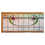 CONTINENTAL STAINED GLASS PANEL