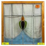 ANTIQUE IRISH STAINED GLASS PANEL