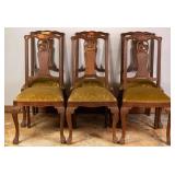 SET OF 6 FRENCH CHIPPENDALE STYLE SIDE CHAIRS