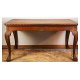 FRENCH CHIPPENDALE STYLE OAK PARQUETRY TABLE